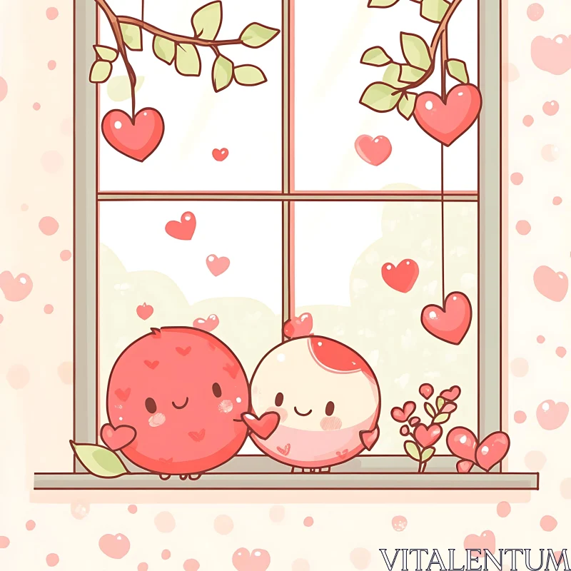 Cartoon Love Scene
