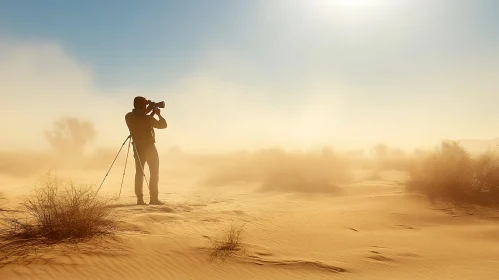 Photographer in the Desert Landscape