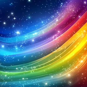 Celestial Rainbow Abstract Art