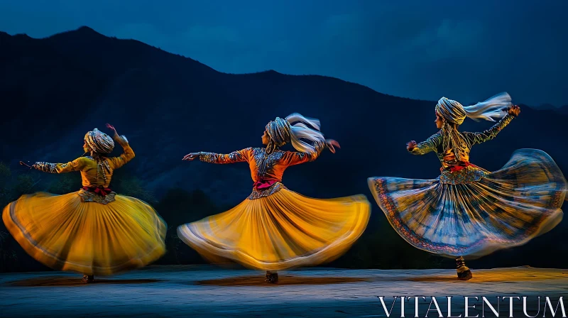 Swirling Dresses Dance Performance