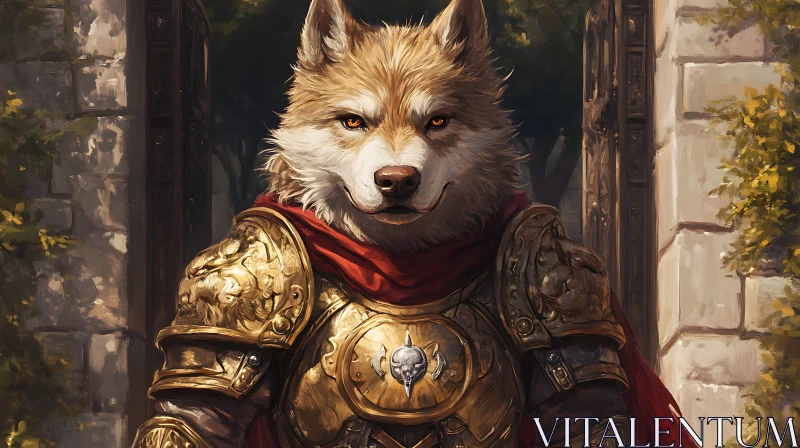 Armored Wolf Guarding the Realm