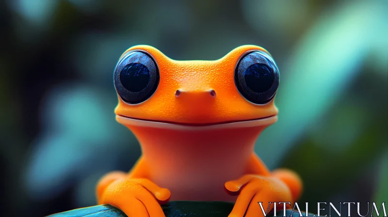 Vivid Amphibian Portrait AI Image