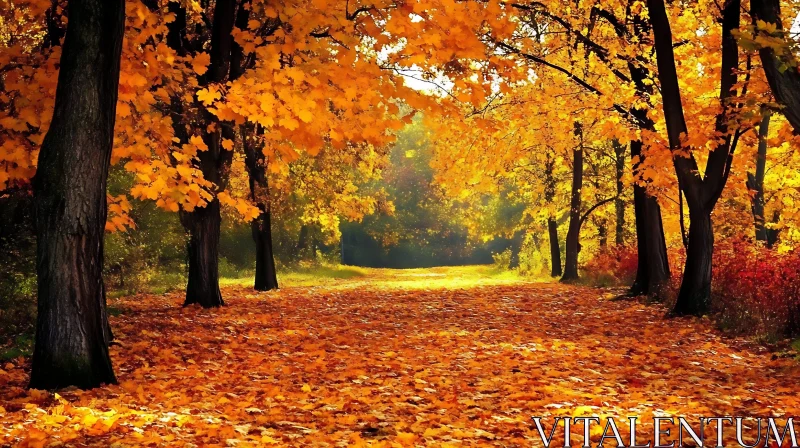 Autumnal Forest Tranquility Scene