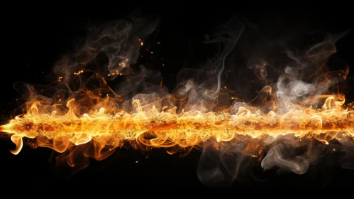 Captivating Fire Flame Against Black Background