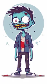 Cartoon Zombie Illustration: A Frightening Depiction