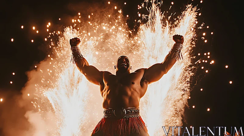 Man's Victory Fireworks Celebration