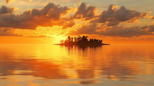 Golden Hour on a Tranquil Island