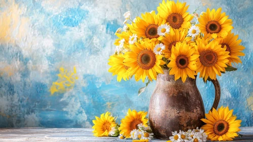 Sunflower and Daisy Flower Arrangement