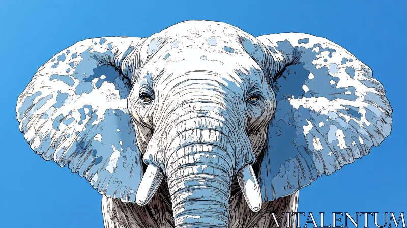 Elephant Portrait Illustration