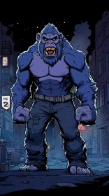 Urban Gorilla at Night
