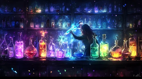 Enchanted Potions and Magical Alchemist