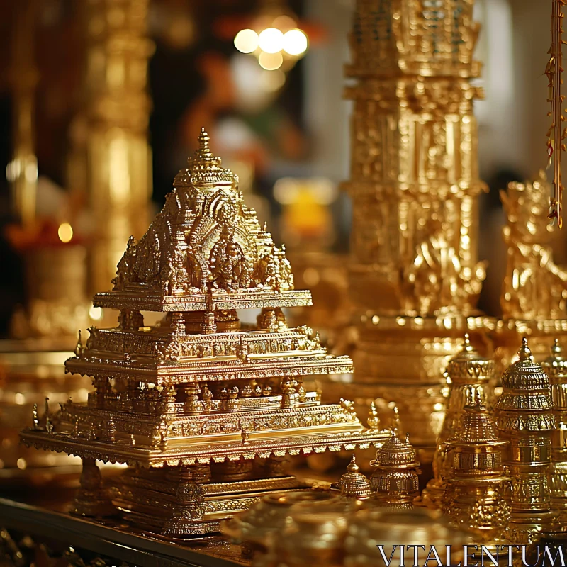 Gleaming Golden Temple: Intricate Craftsmanship