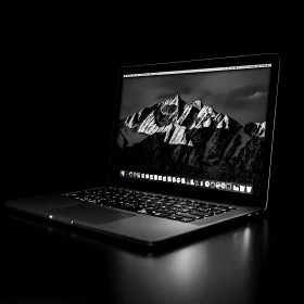 Sleek Black Notebook with Illuminated Keyboard