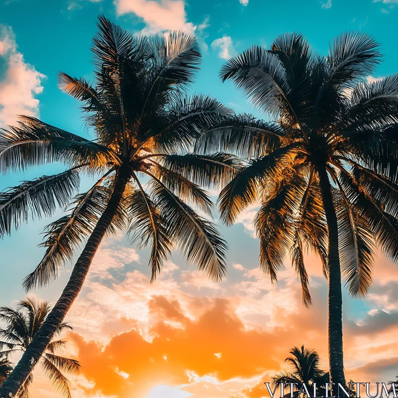 Sunset Palm Paradise