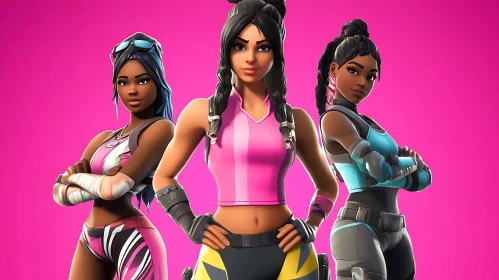 Strong Women of Fortnite Artwork