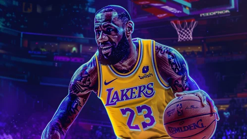 LeBron James Number 23 Lakers Jersey