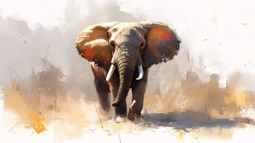 Expressive Elephant Painting