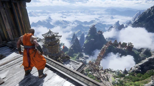 Asian City in the Clouds