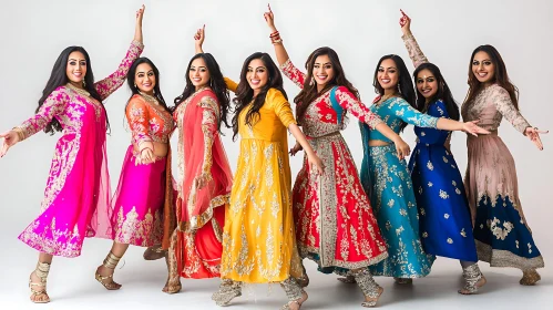 Women in Traditional Indian Dresses