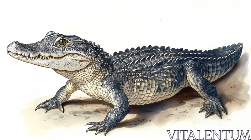 Crocodile Artwork AI Image