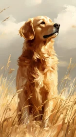 Golden Retriever Portrait Art