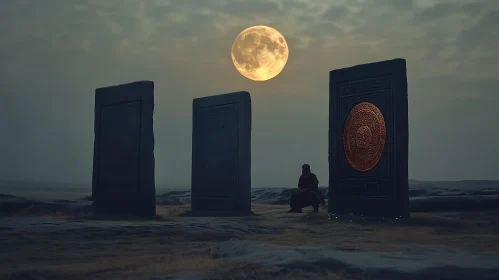 Lunar Meditation Between Ancient Stones