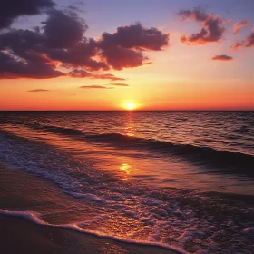 Sunset Over the Ocean