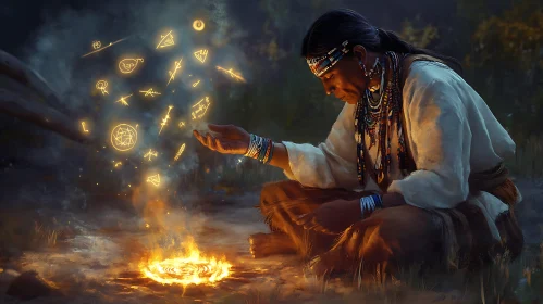 Shaman's Enchantment by the Fire