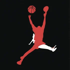 Red and Black Sport Art