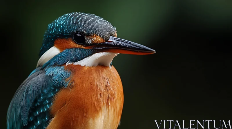 Detailed Kingfisher Plumage AI Image