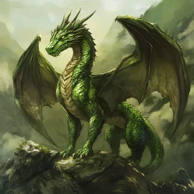 Emerald Dragon Guardian of the Peaks