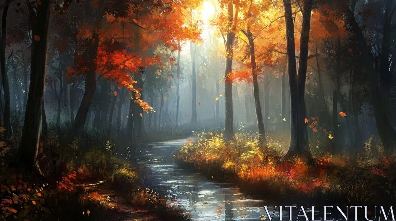 Autumn Forest Wonderland AI Image