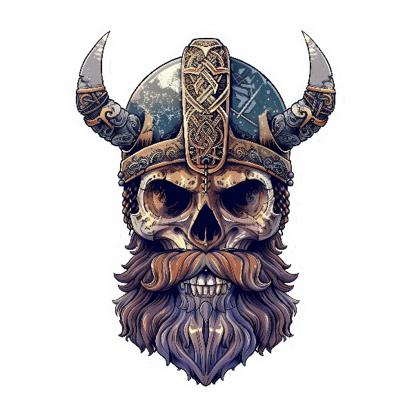 Celtic Viking Skull Graphic POD Design