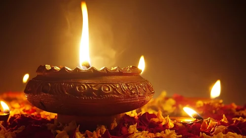 Illuminating Diwali: A Traditional Celebration Image