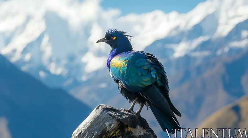 Mountain Bird with Colorful Plumage AI Image