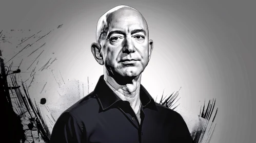 Jeff Bezos Abstract Portrait