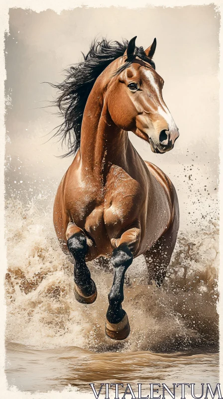 AI ART Freedom of a Horse in Motion