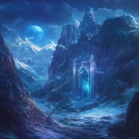 Frozen Kingdom: A Winter Fantasy Scene