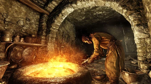 Blacksmith at the Forge