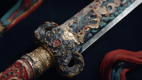 Detailed Sword Close-Up