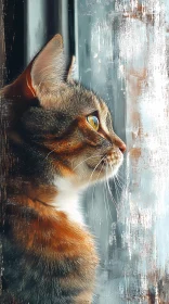 Expressive Tabby Cat in Thought