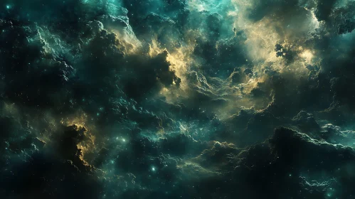 Ethereal Nebula: Abstract Cosmic Artwork