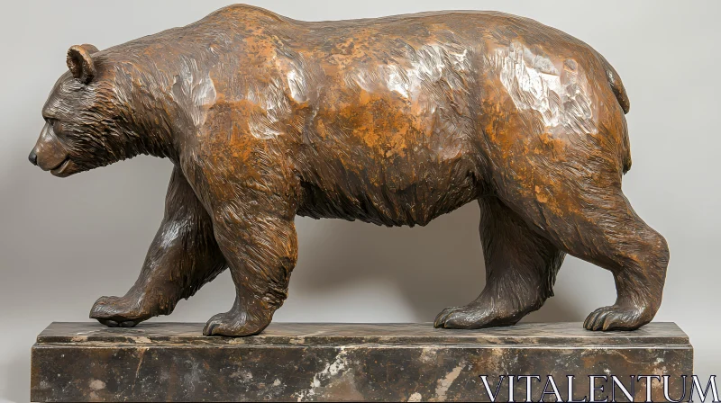 Bronze Animal Art Piece AI Image