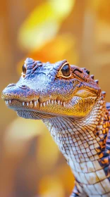 Crocodile Head in Detailed Focus