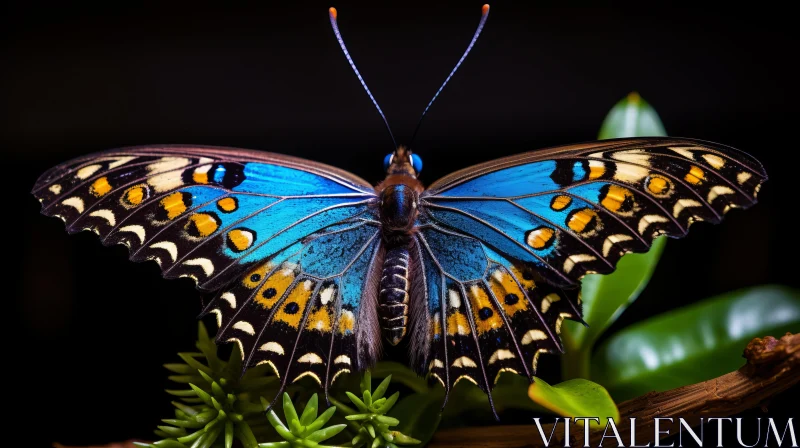 Stunning Butterfly Amidst Nature's Canvas | Captivating Night Photography AI Image
