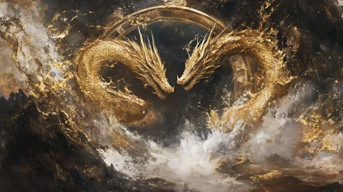 Dragons in Golden Confrontation