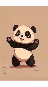 Playful Cartoon Panda