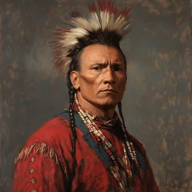 Portrait of a Man with Traditional Headdress