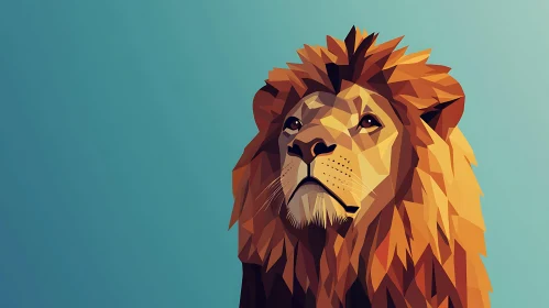 Polygonal Lion Art