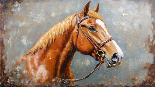 Artistic Horse Portrait in Oil